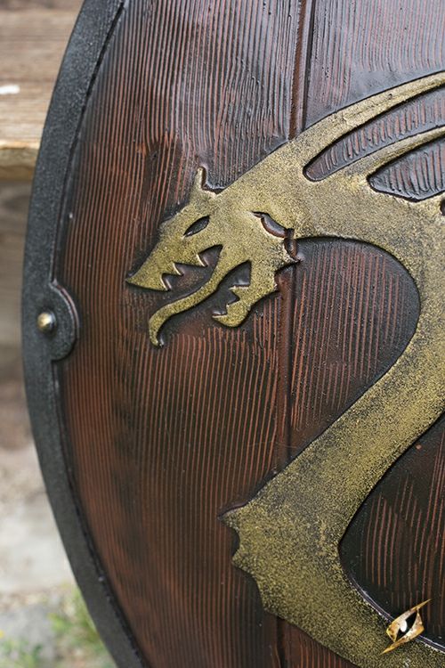 Escudo Viking Dragon – Madera – 80 cm – Mortis Draco