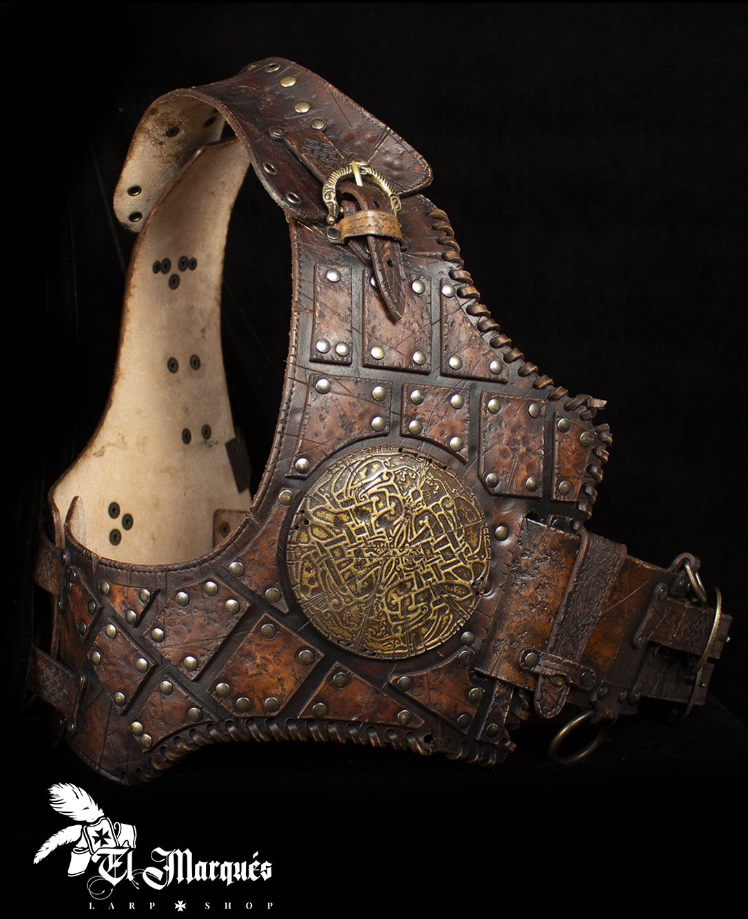  Conjunto de hombreras de armadura vikinga medieval