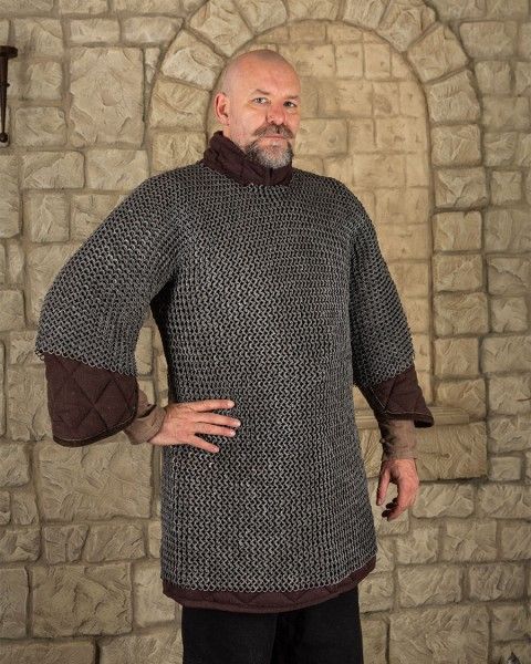 Medieval-Butted-Aluminum-Chainmail-Haubergeon-Armor - Nasir Ali