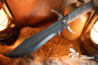 Cuchillo de caza Bowie recurvo - Hueso