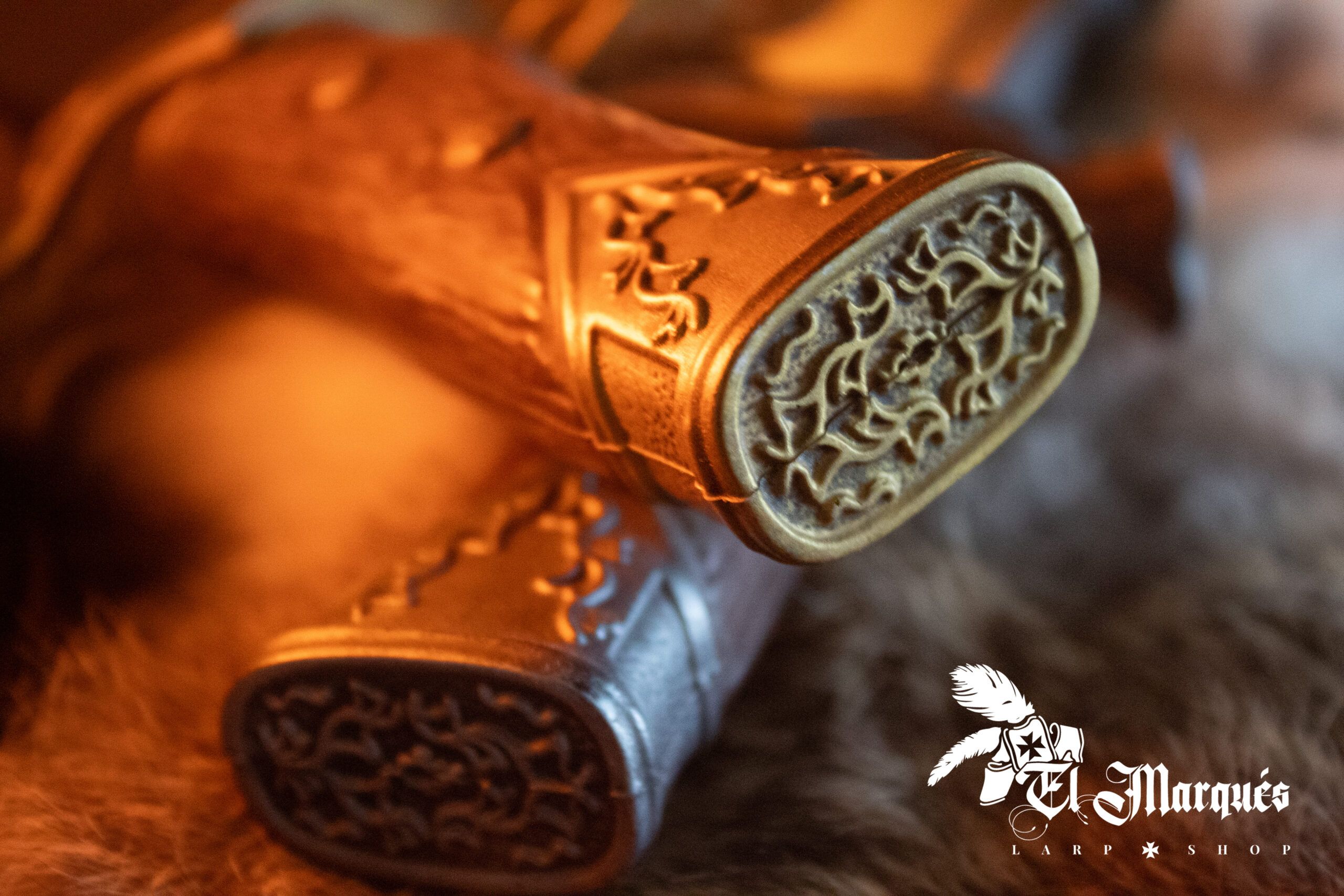 Cuchillo de caza Bowie recurvo - Madera - Imagen 2