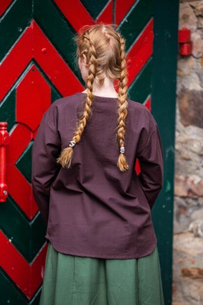 Blusa medieval "Tilda" - Marrón - Imagen 4