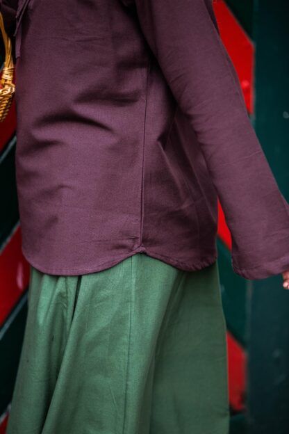 Blusa medieval "Tilda" - Marrón - Imagen 5
