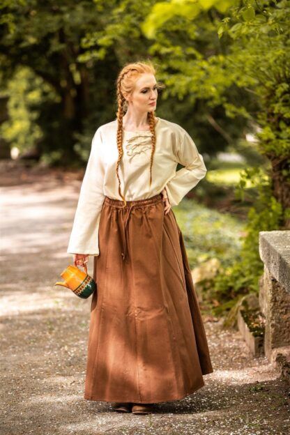 Blusa medieval "Tilda" - Natural - Imagen 3