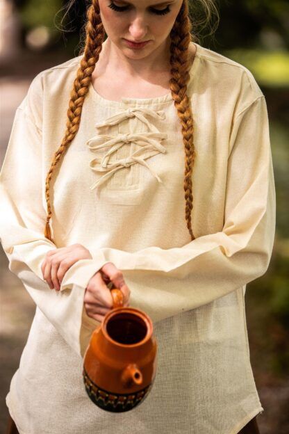 Blusa medieval "Tilda" - Natural - Imagen 6