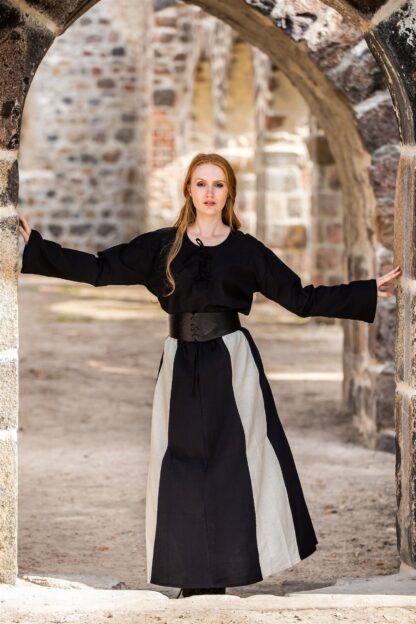 Blusa medieval "Tilda" - Negro