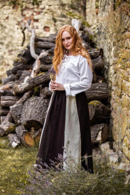 Blusa medieval "Tilda" - Blanco - Imagen 7