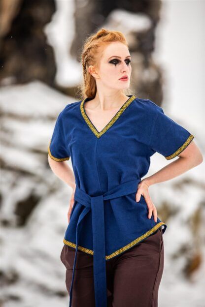 Blusa medieval "Matilda" - Azul