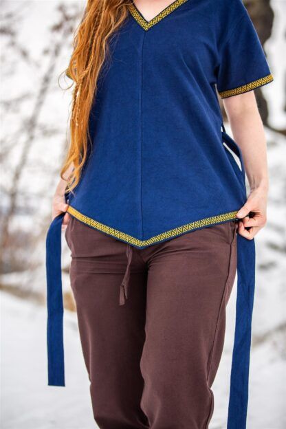 Blusa medieval "Matilda" - Azul - Imagen 7