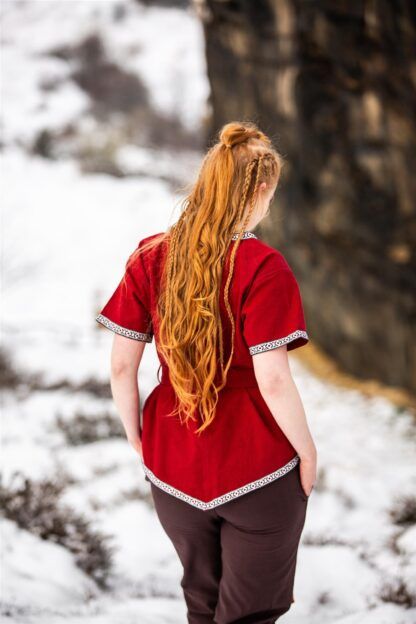 Blusa medieval "Matilda" - Rojo - Imagen 2