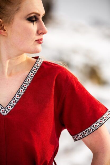 Blusa medieval "Matilda" - Rojo - Imagen 3