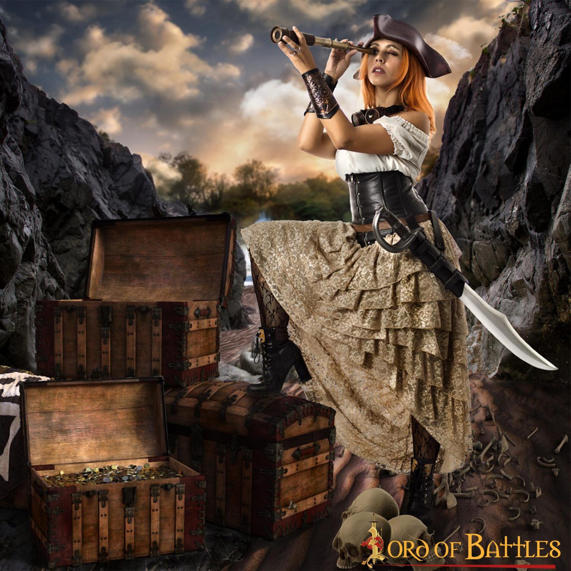 Catalejo Pirata con funda de Cuero - Imagen 7