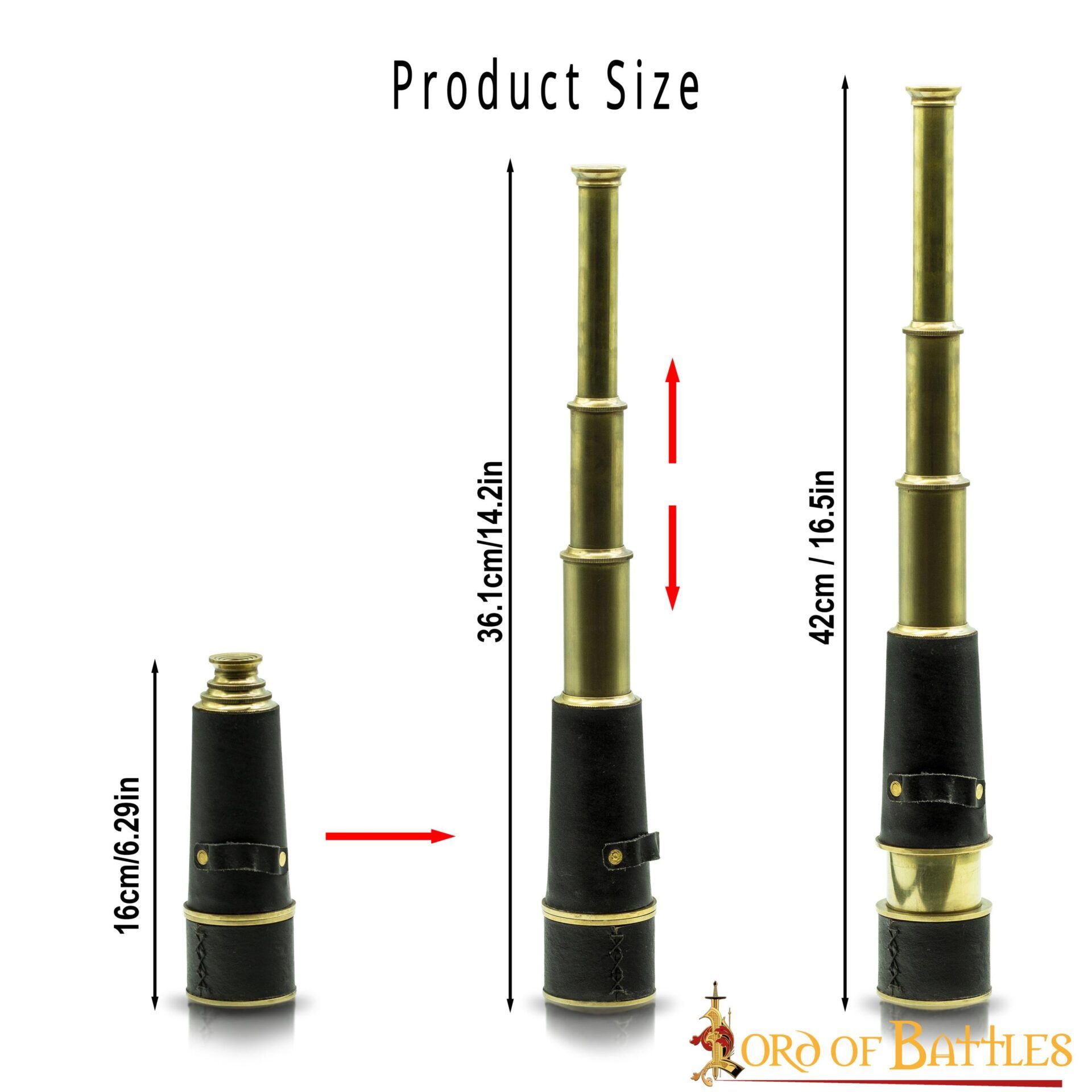 Catalejo Pirata con funda de Cuero - Imagen 4