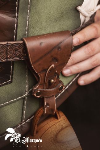 Portajarras de cuero EM - Marrón