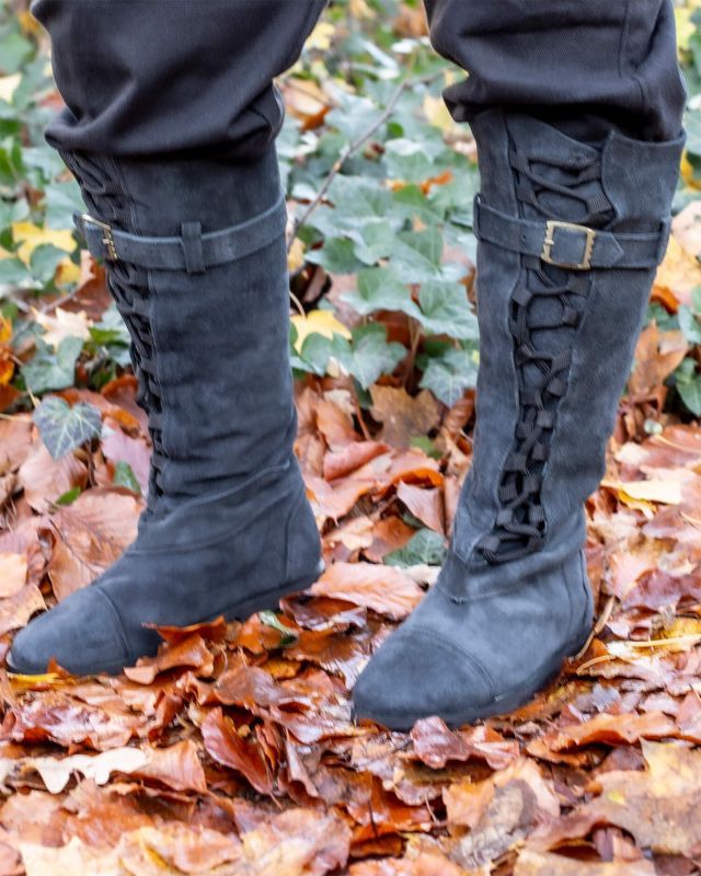 Botas de ante Taras - Negro