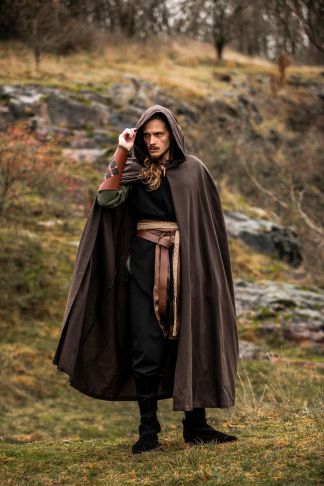 Capa medieval Johannes - Marrón Oscuro