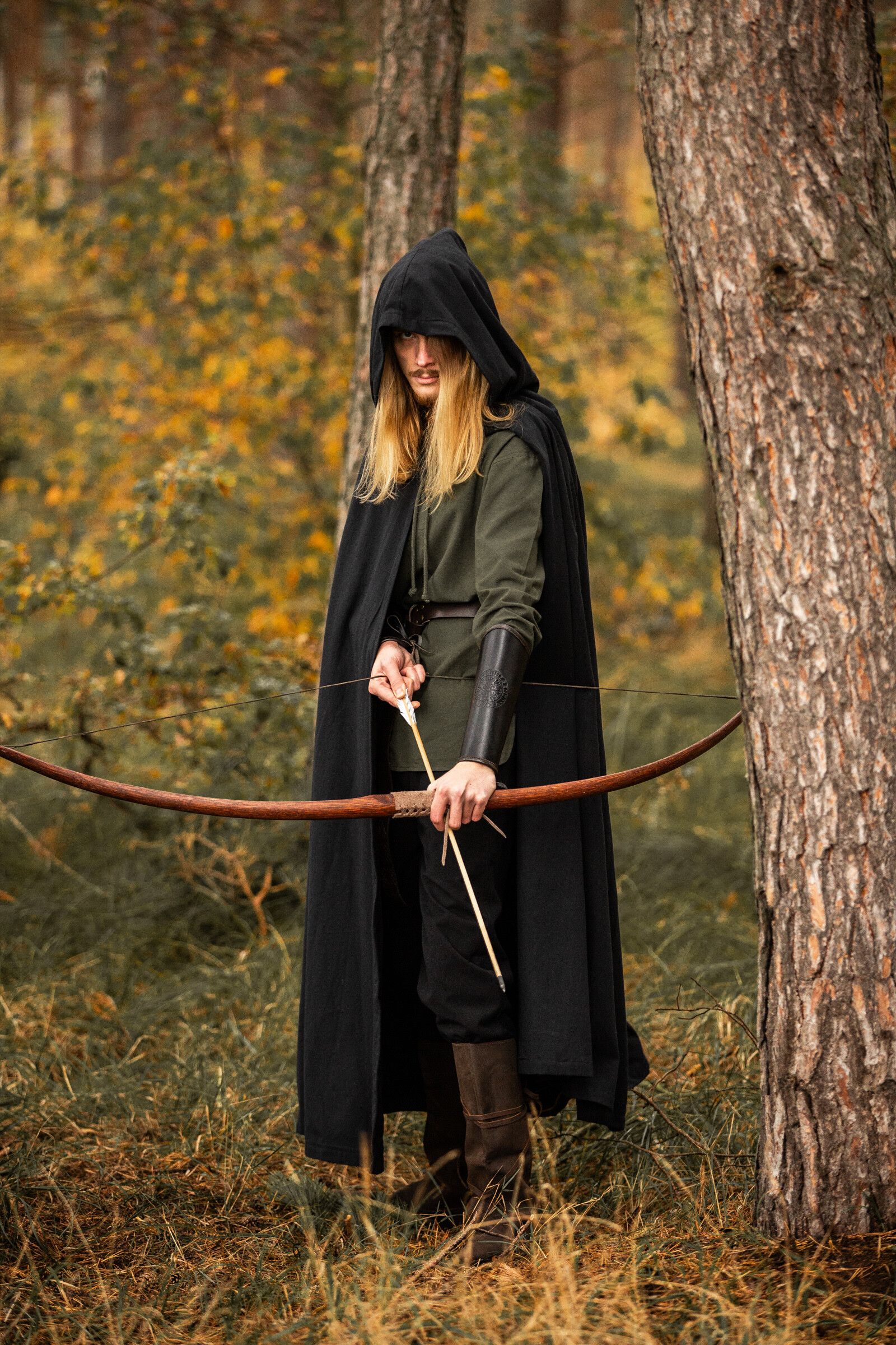 Capa medieval Johannes - Negro - Imagen 10