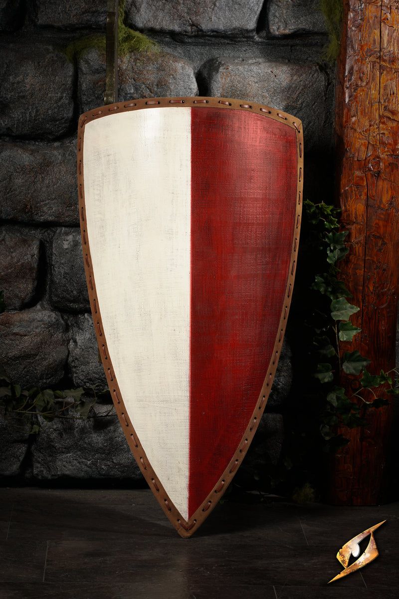 Escudo Heater - 55x92cm - Rojo/Marfil