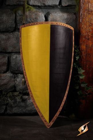 Escudo Heater - 55x92cm - Amarillo/Negro